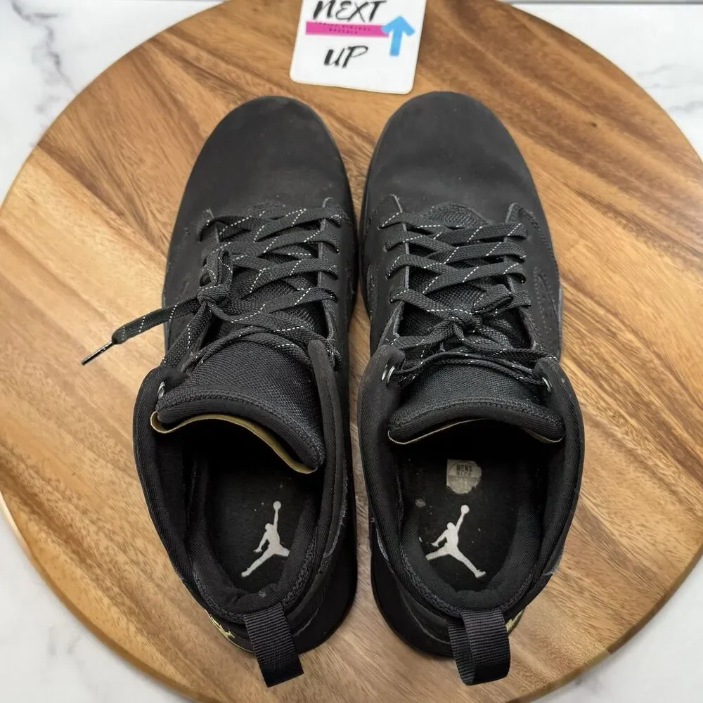 Mens Size 11-Nike Air Jordan Flight Legend Black Gold Logo Sneakers AA2526-031